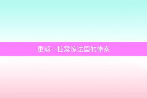 重返一桩震惊法国的惨案