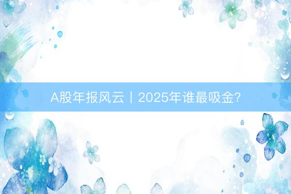 A股年报风云丨2025年谁最吸金？