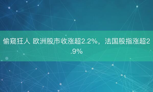 偷窥狂人 欧洲股市收涨超2.2%，法国股指涨超2.9%