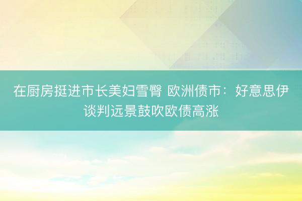 在厨房挺进市长美妇雪臀 欧洲债市：好意思伊谈判远景鼓吹欧债高涨